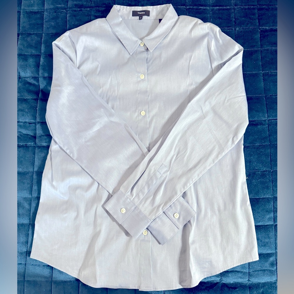NWT Women’s Theory Larissa 2 Paloma Slim Fit Shirt Size XL